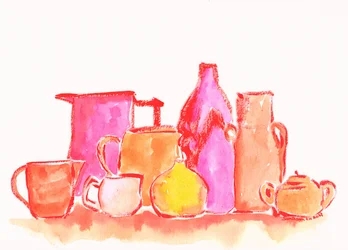 Vibrant Pottery Arrangement