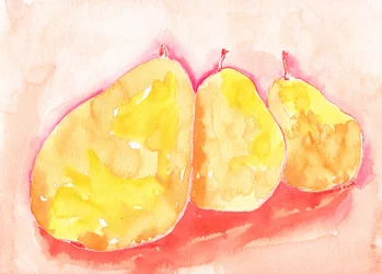 Vibrant Yellow Pears