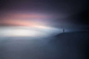 Lone Figure in Mist