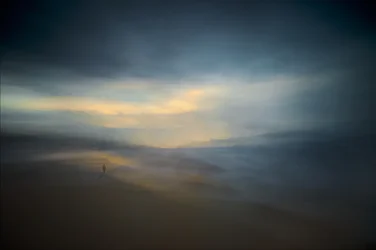 Misty Beach Solitude