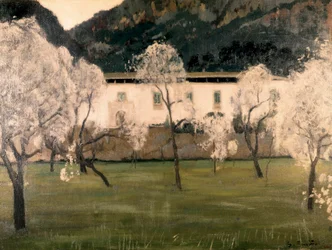 Landscape with flowers in trees. Barcelona. National Art Museum of Catalonia.