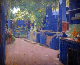 The Blue Patio (El patio azul, Sitges), 1913, Barcelona, National Art Museum of Catalonia, Gusman/Leemage