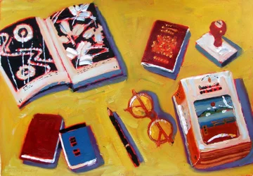 Glasses and Pencil