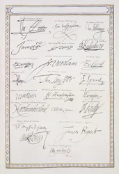 Reproduction of Signatures of the Tudors and their Court from 