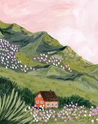 Mountain Home Pink Sky
