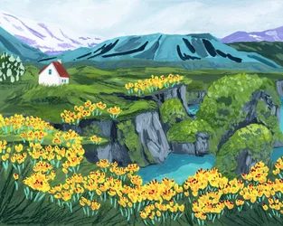 Vibrant Mountain Valley