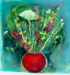 Maroon vase