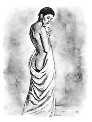 Woman in Bath Towel