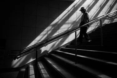 Solitary Figure Descending