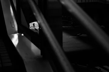 Solitary Figure Walking