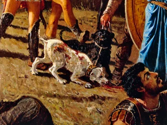 Dogs in battlefield (detail)