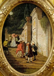 The Good Ancient Times Couples of Nobility Walking