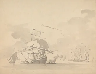 Ships and Sailboats on a Calm Sea
