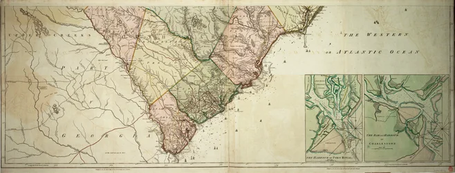 Map of North and South Carolina