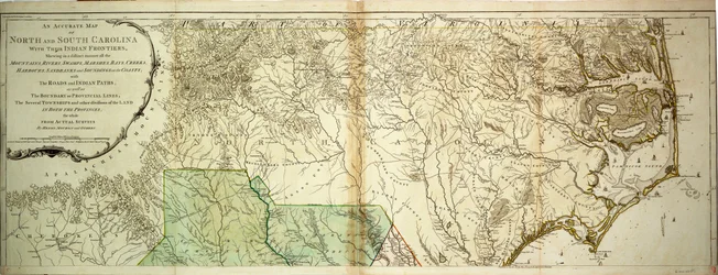 Map of North and South Carolina