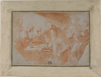 Group of Figures Around Table