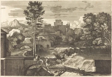 Landscape with Two Figures on a Bridge