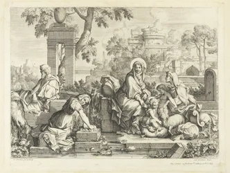The Holy Family at the washing place