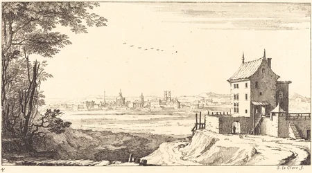 Landscape with City in Distance