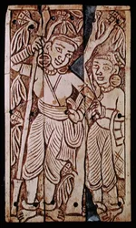 Relief Depicting Two Women Under an Asoka Tree, from Begram