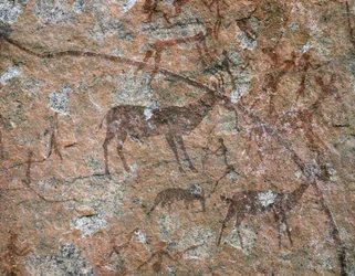 Rock Painting at Ngomo Carera in the Domboshawa Range