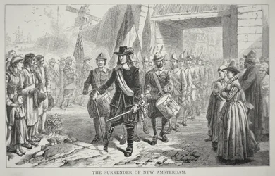Governor Peter Stuyvesant Surrenders New Amsterdam to the British in 1664