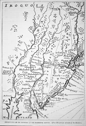 Map of Pennsylvania at the beginning of the 18th century, from Humphrey
