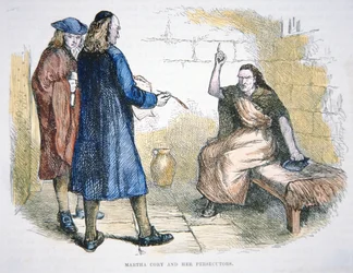 Martha Corey is accused of witchcraft during the Salem witch trials in 1692