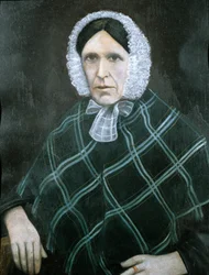 Portrait on tin from Rhyd-y-Car or Colliers Row, mid-late 19th century
