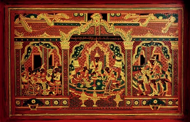 Detail of a Manuscript Chest from Myanmar