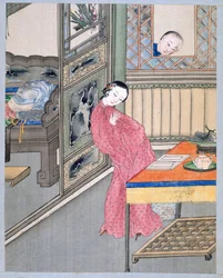 A Man Surprises his Lover at the Window