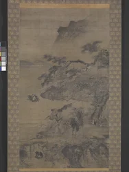 Fisherman and Woodcutter on a Riverbank
