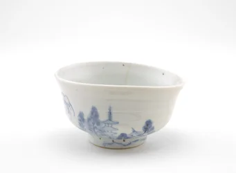 Tea bowl with landscape design, early 17th century