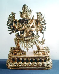 Vajrabhairava, aspect of Yamantaka, the guardian of the law, Qing Dynasty