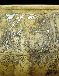 Detail of a Mamluk bowl, c.1351