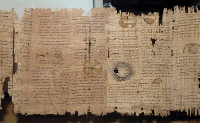 Egyptian Antiquity: Astronomical Papyrus of Eudox. Ptolemaic Period (332-30 BC). Paris, Louvre Museum