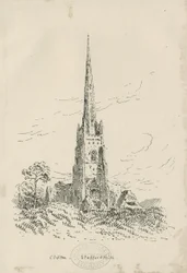 Clifton Campville Church: lithograph, nd [?c 1870]