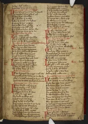 Novele cirurgerie, excerpt. A collection of medical recipes in Anglo-Norman verse
