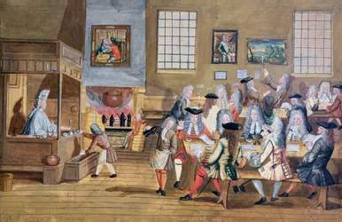 Interior of a London Coffee House, c.1650-1750