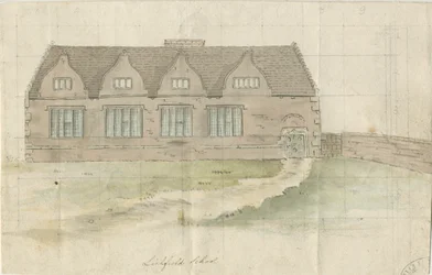 Lichfield - Grammar School: watercolour painting