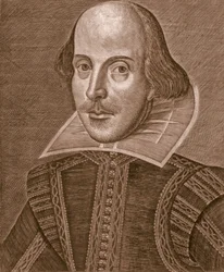 Portrait of William Shakespeare, engraved by Martin Droeshout