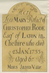 Stafford - Brass tombstone in St. Mary