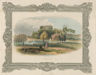 Tamworth Castle: steel engraving (tinted), nd [c 1841]