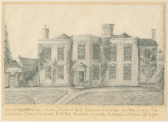 Uttoxeter Town - Birth Place of Admiral Lord Gardner: pencil drawing