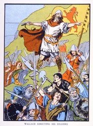 William Wallace directing his soldiers