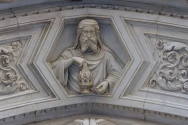 Christ (detail) from Relief Around Lateral Portal, Cathedral of Saint Mary of Flower, Florence