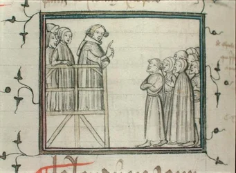 Charles V (1338-80) the Wise Preaching in Les Halles, Paris, in 1364