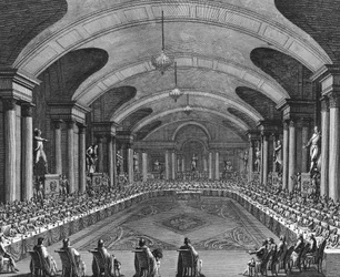 French Revolution: First meeting at the National Institute on the 15th Germinal, Year IV (April 4)