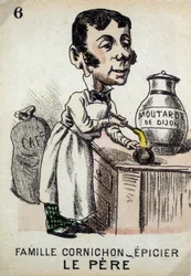 Game of the Seven Families: The Father of the Family Cornichon-grocer Preparing Dijon Mustard