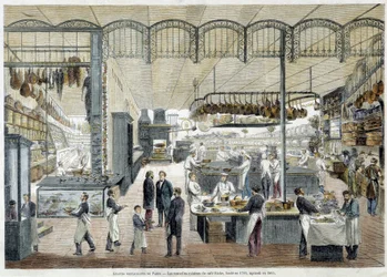 Great restaurants in Paris: the new cuisines of the Café Riche, founded in 1785, enlarged in 1865